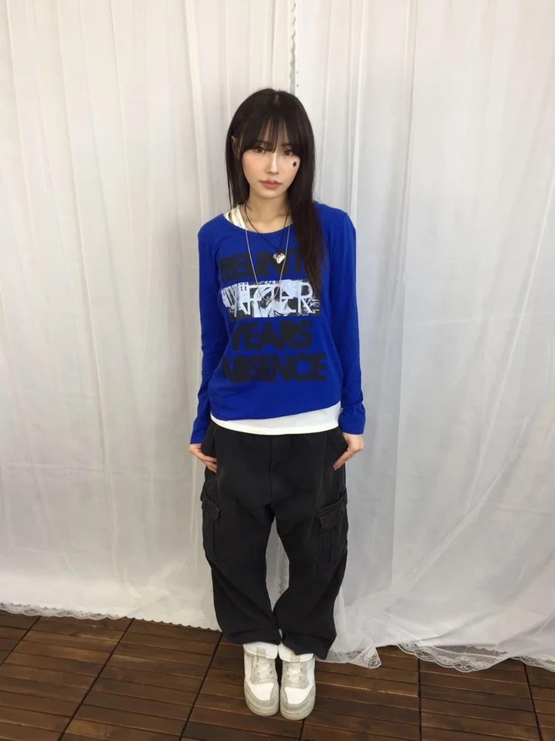 RELACHE Blue Graphic Long Sleeve 상품이미지1