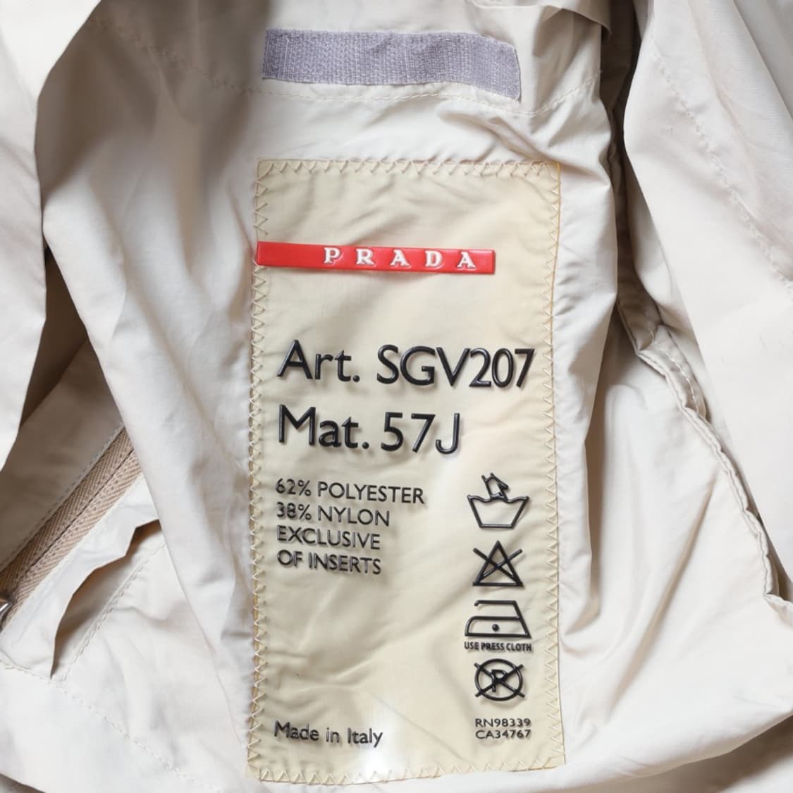 프라다 90's Prada Polyester Windbreaker 
 상품이미지10