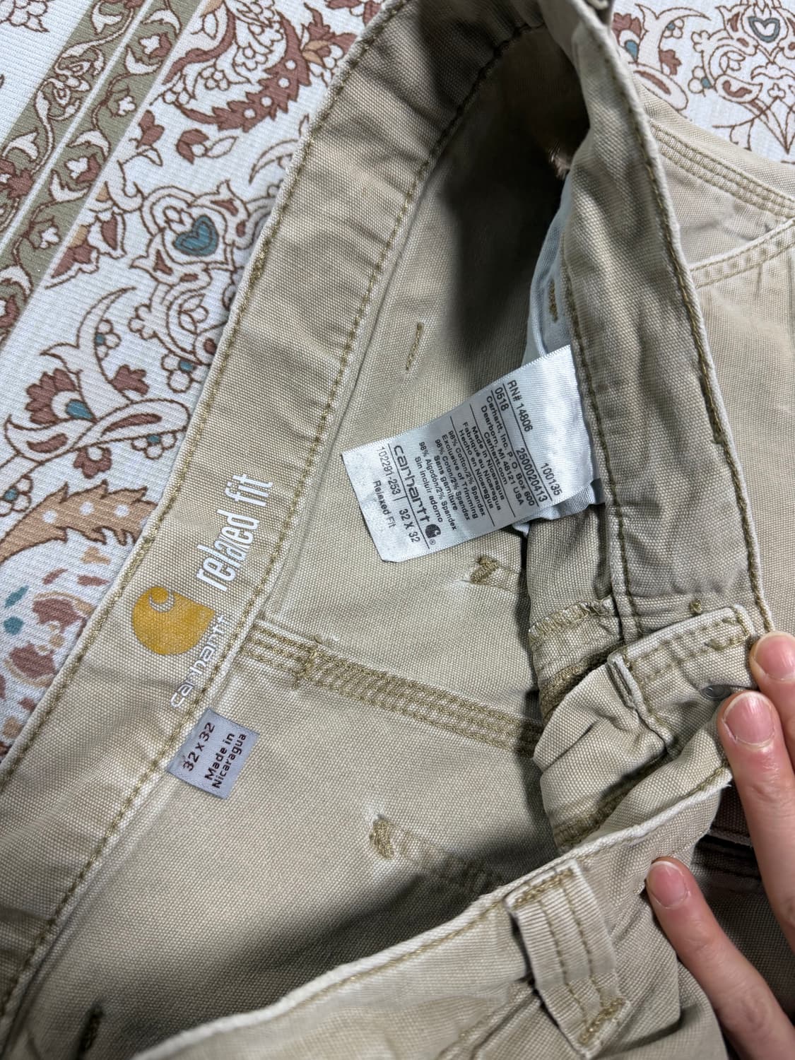 Carhartt칼하트 카펜터 팬츠 카키 32*32 상품이미지5