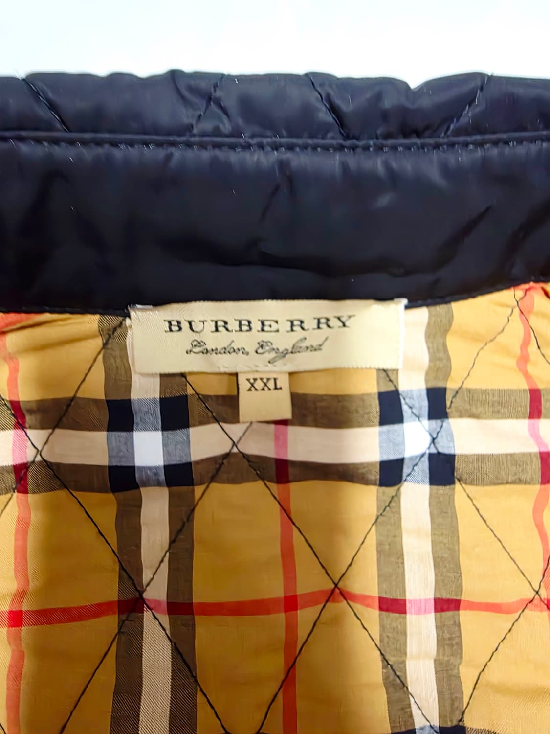 버버리  다이아몬드 퀼팅 노바체크 안감 자켓 XXL (실측55-66) 상품이미지7