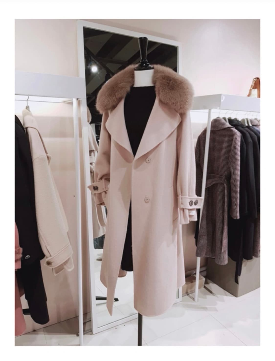 (정가60만원 거의새상품)EnC 폭스퍼 코트 거의새것 상품이미지1