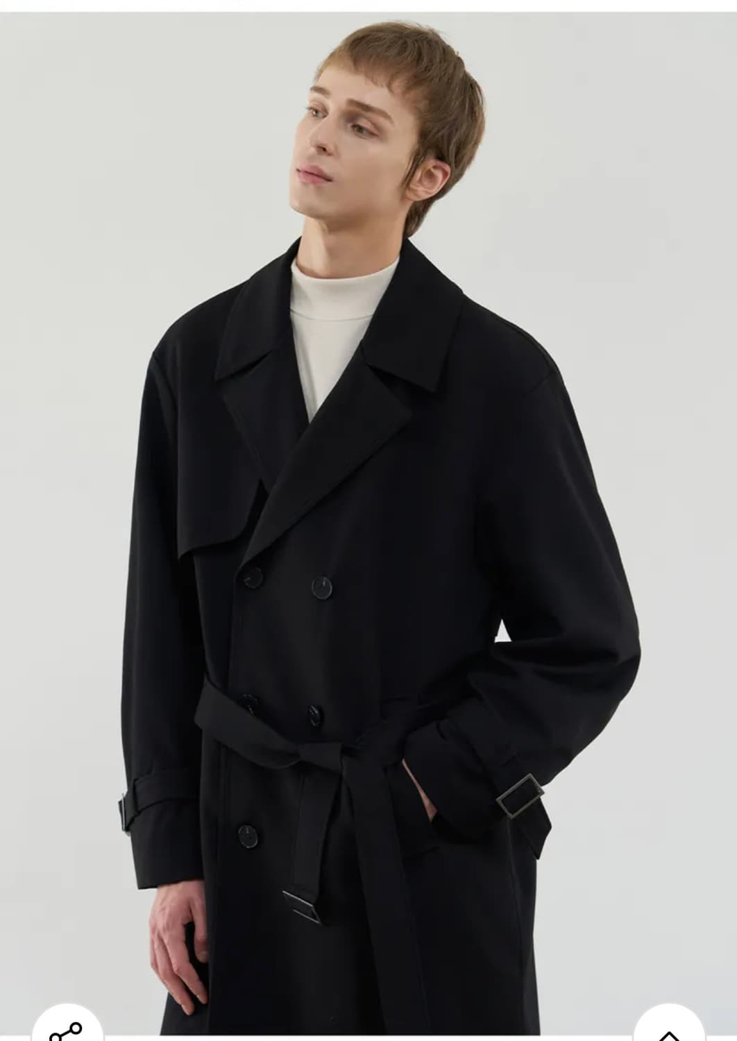 드로우핏 트렌치코트 블랙 상품이미지2