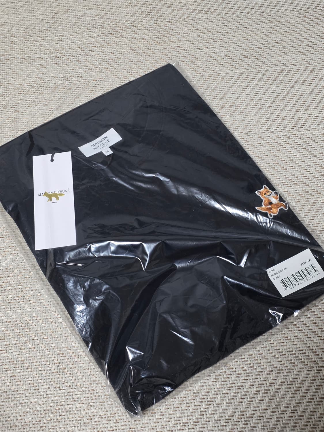 메종키츠네 스피디폭스 반팔 티셔츠 블랙 XXL 새상품 상품이미지1