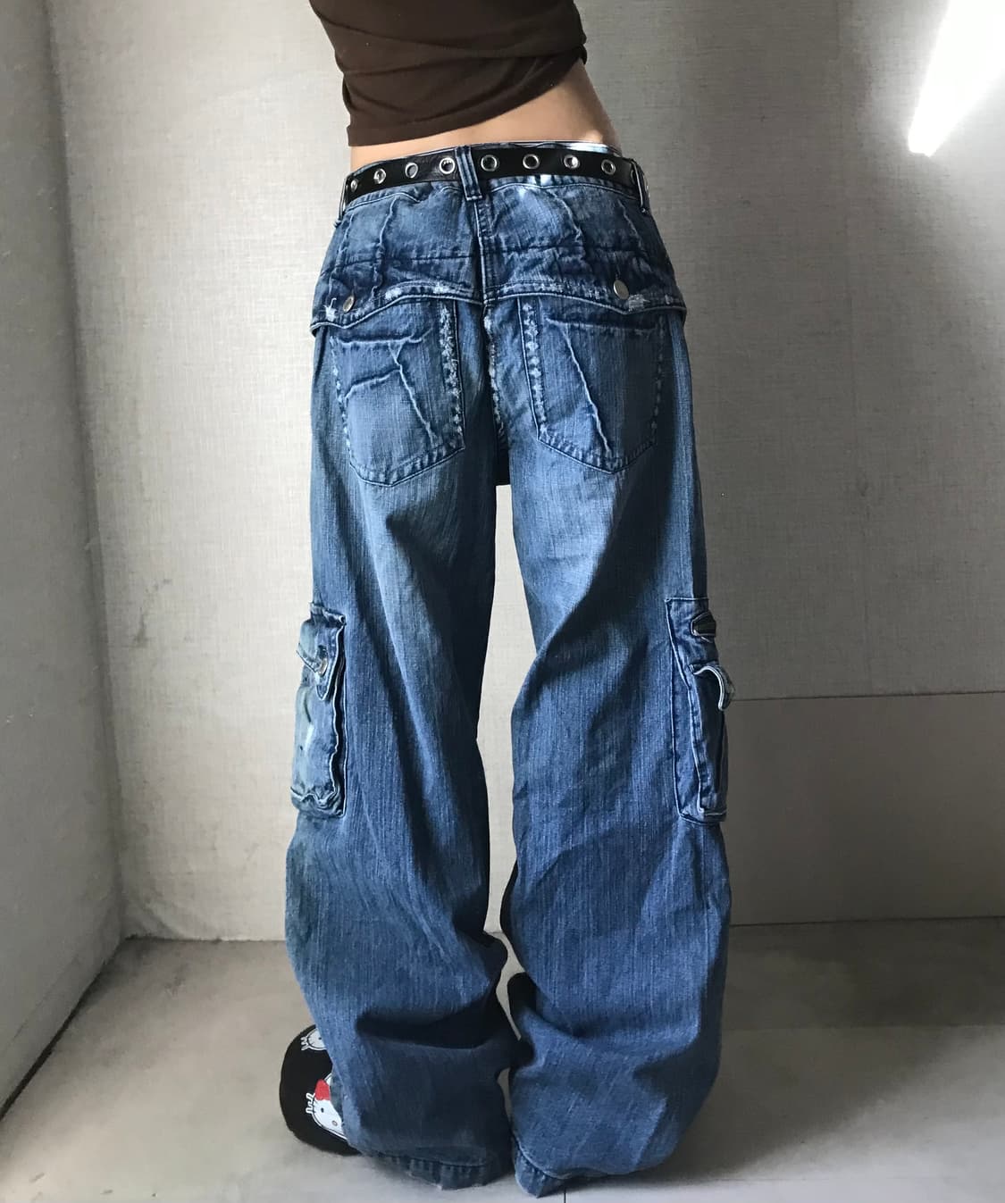 빈티지 와이드핏 데님 카고팬츠 상품이미지4
