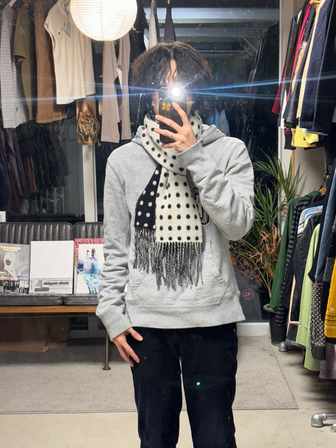 Glen prince 램스울 도트 머플러 상품이미지5