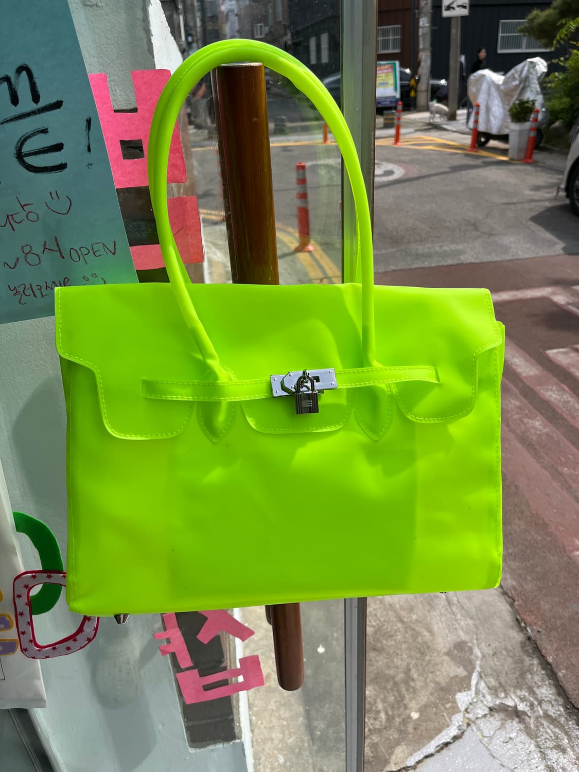 형광초록(형광노랑같기도한) 젤리버킨 🎸 상품이미지8