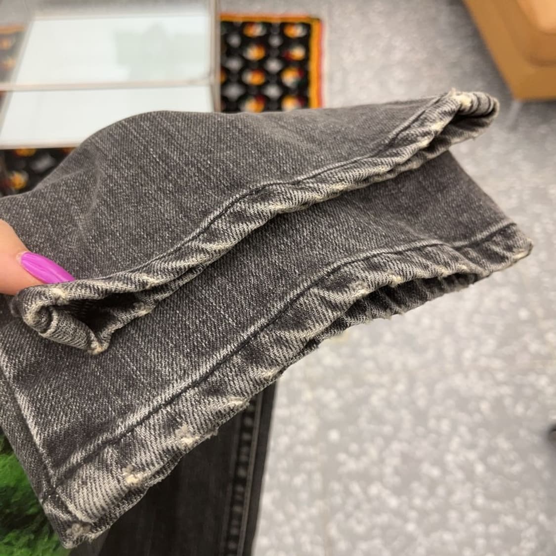 리바이스 504K 빈티지 워싱 흑청 데님팬츠 31인치 C07028 상품이미지7