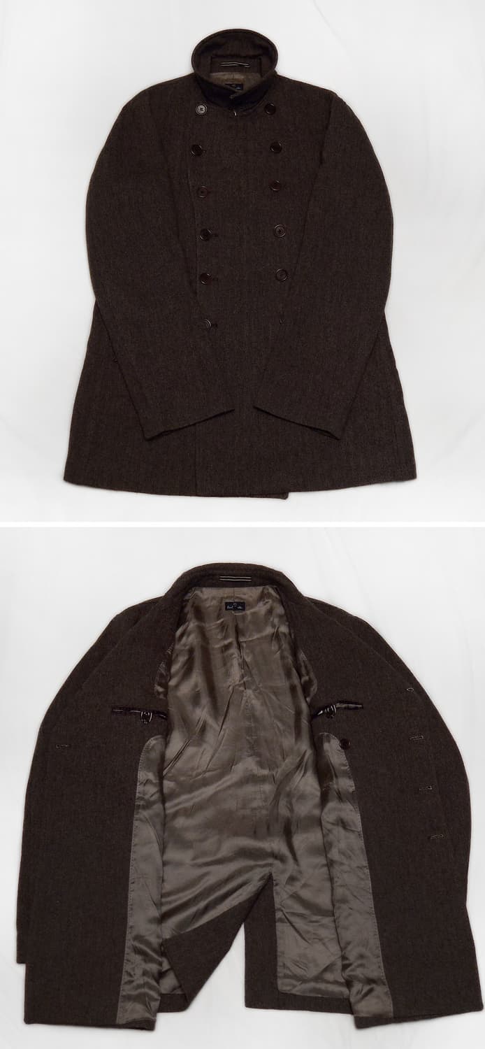 폴스미스 클래식 울헤링본 더블 피코트 자켓 (L / 100+) 상품이미지3