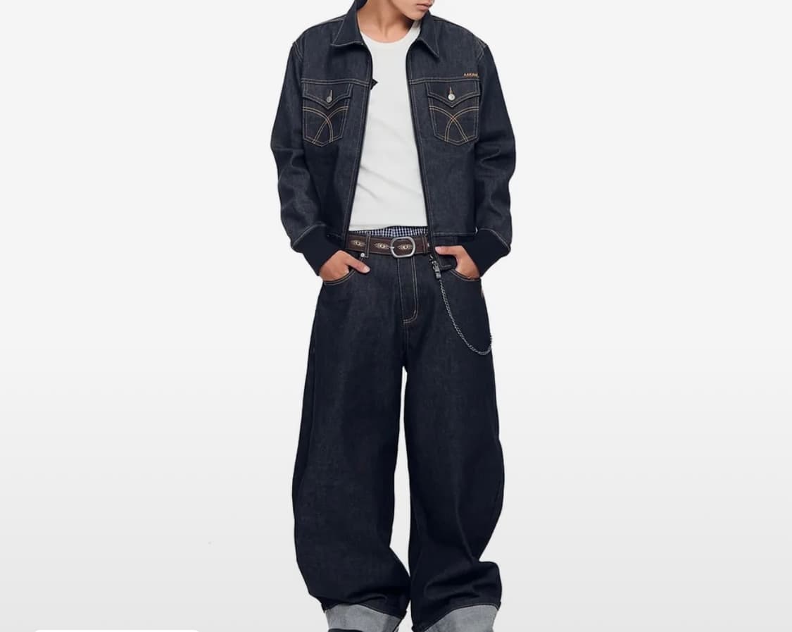 아캄 Banding Denim Zip-Up Jacket 상품이미지4