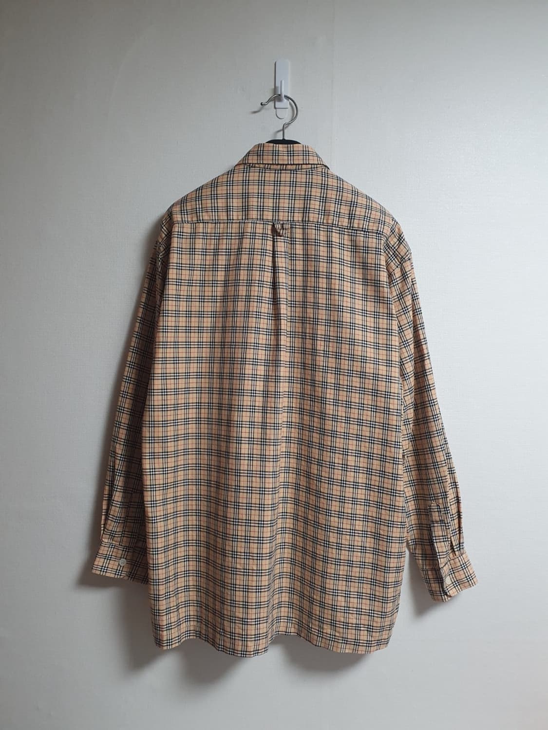 버버리 Burberrys 노바체크 셔츠 베이지 M 상품이미지3