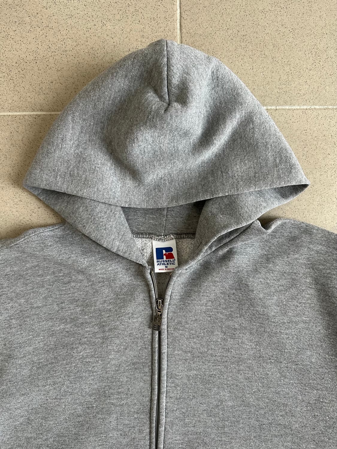 90s 빈티지 러셀 후드집업 그레이 M 상품이미지4