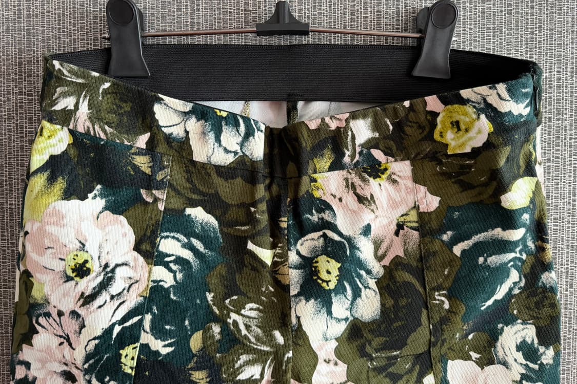 플라워 패턴 플로럴 패턴 꽃무늬 사이드 슬릿 밴딩 부츠컷 팬츠 바지 상품이미지2