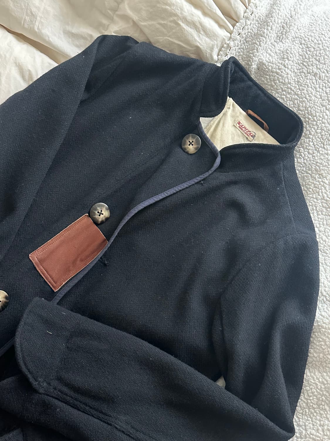 캐피탈 네이비 울 코트 1 상품이미지4