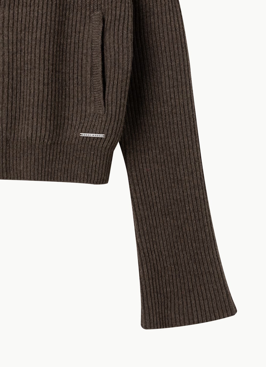 부디무드라 벨 후드 울 가디건 초콜릿칩 상품이미지7