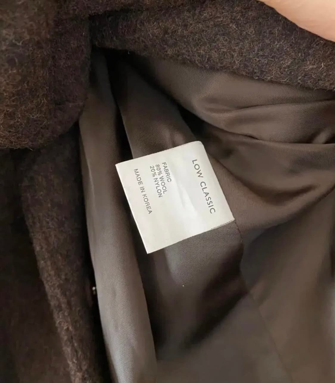 로우 클래식 브라운 롱 울 코트 상품이미지6