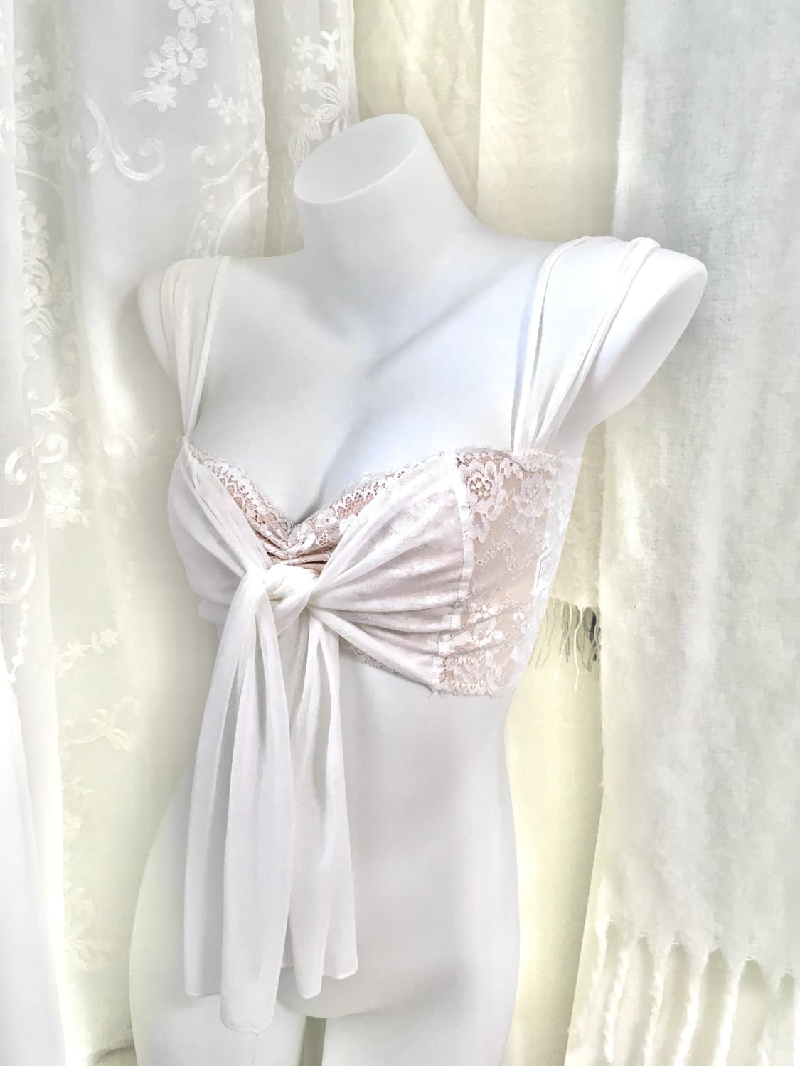 레이스 페어리 크롭 슬리브리스  상품이미지8