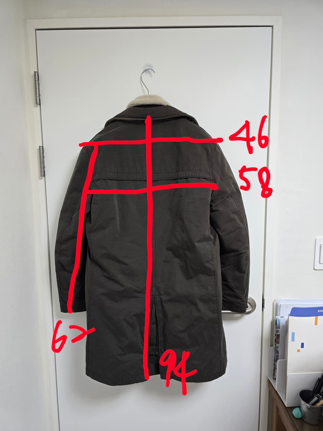 Series 시리즈 양털카라 왁싱 구스다운 코트 95사이즈 상품이미지10