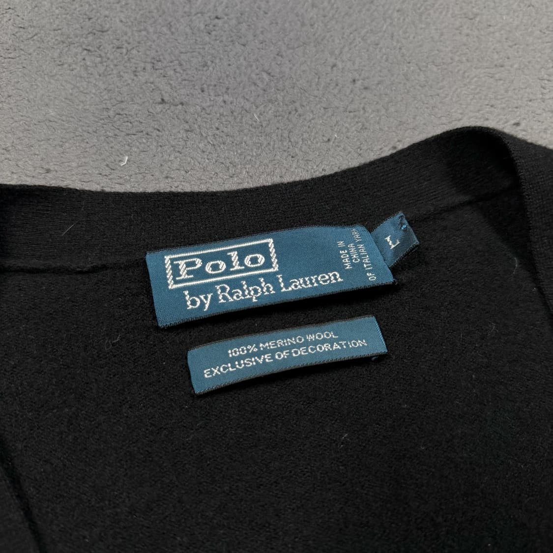 폴로 엘보우 레더패치 메리노울 가디건 상품이미지3