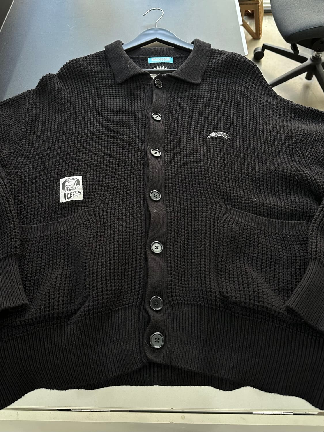 아이스크림 러닝독 카라 버튼 가디건  상품이미지4