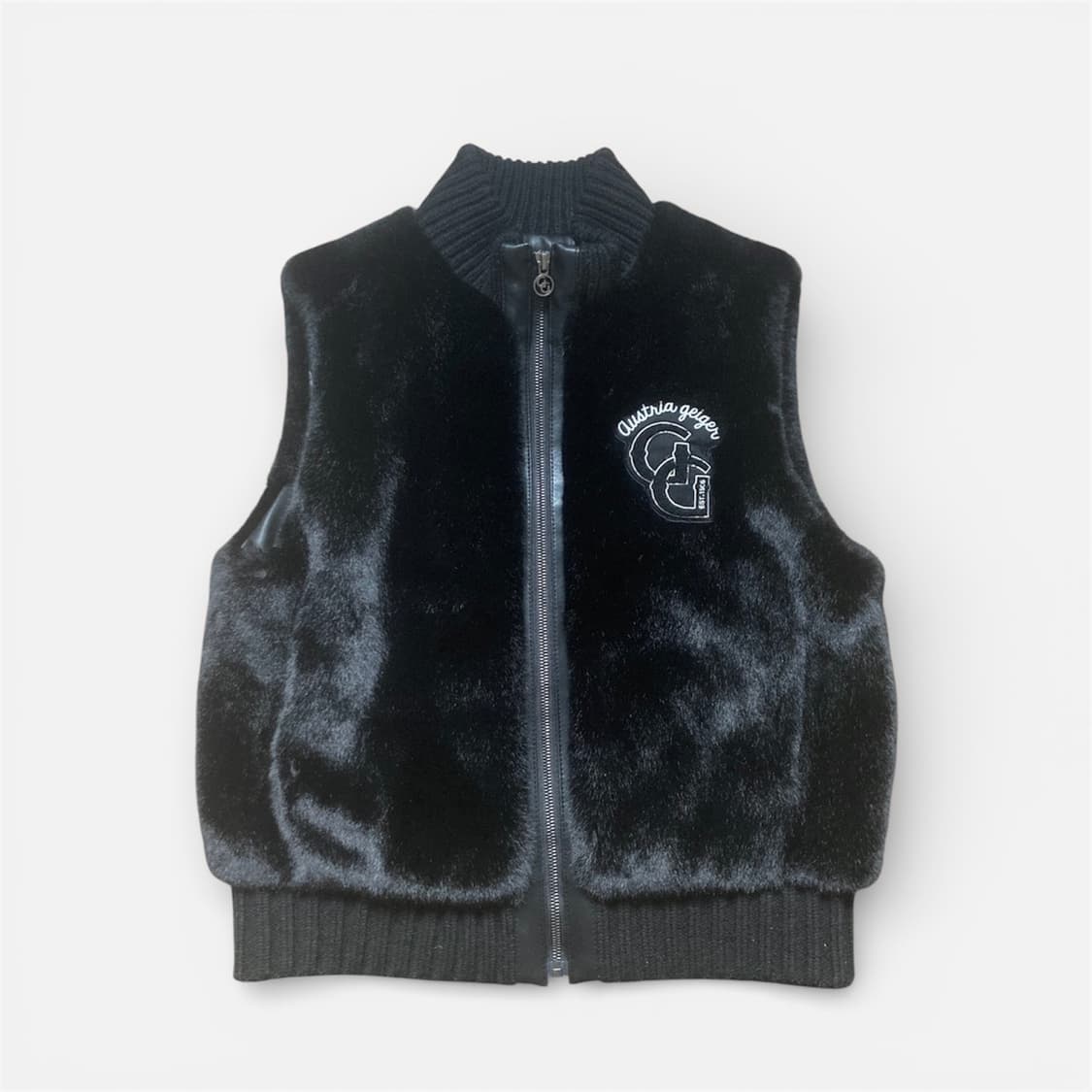 가이거 geiger 블랙 밍크 조끼 상품이미지1