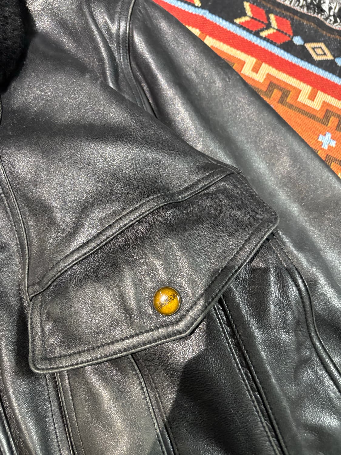 빈티지 양털,양가죽 100% 천연 무스탕자켓 상품이미지5