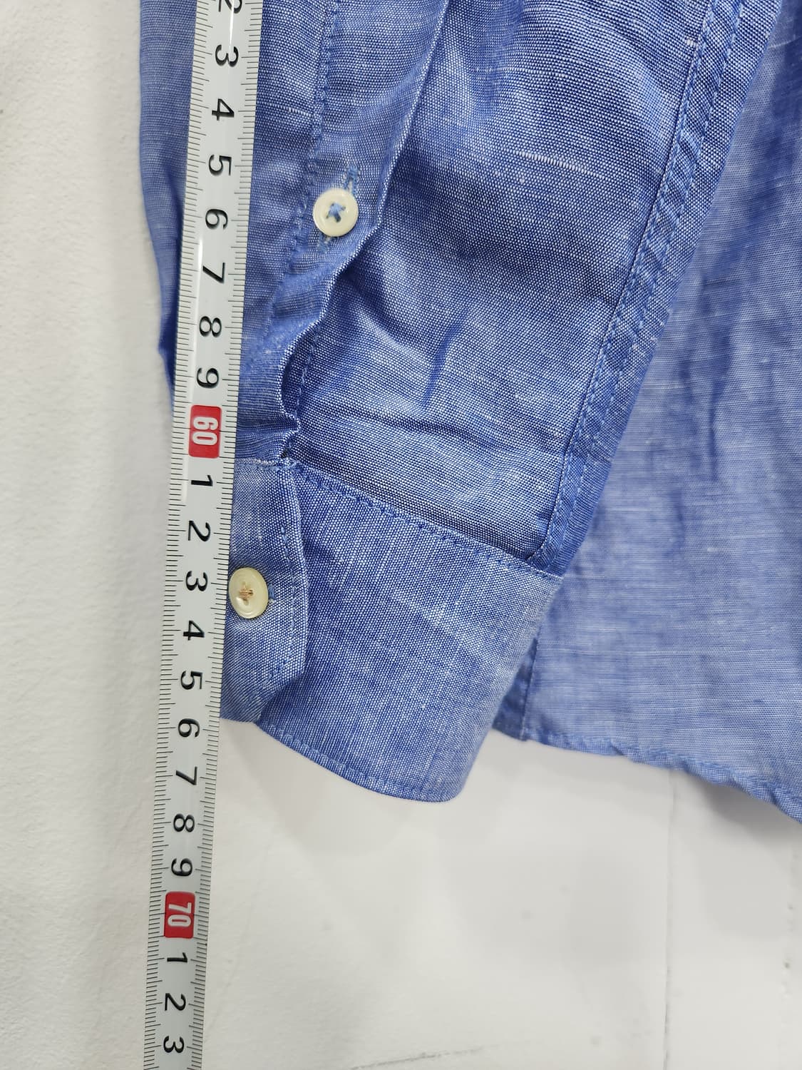 [L] 자라 ZARA 텐셀 린넨 여름 셔츠 블루 남방 상품이미지10