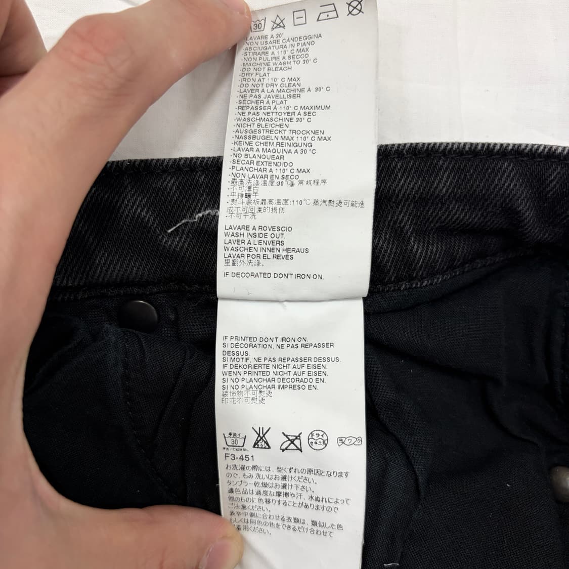 메종 마르지엘라 16SS 존 갈리아노 백스티치 블랙 데님 팬츠 (32사 상품이미지6
