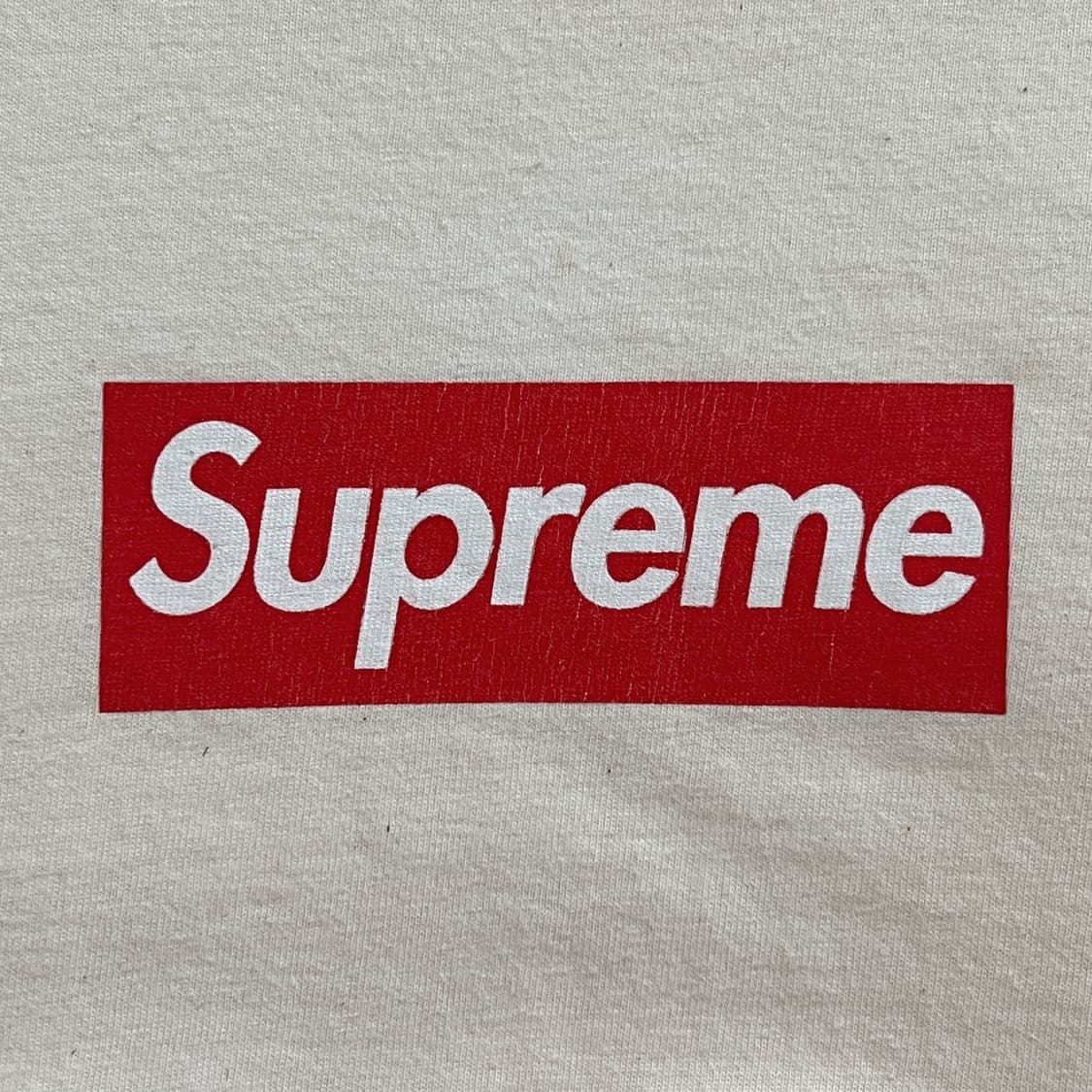 슈프림 14SS 20주년 박스로고 티셔츠 네츄럴 상품이미지4