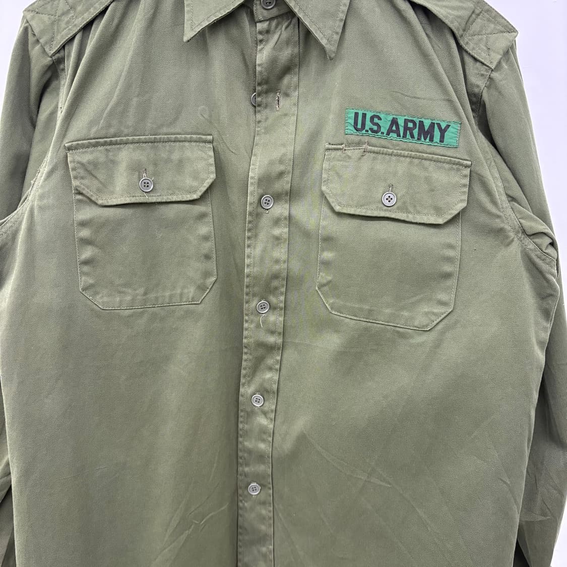 US ARMY 야전 셔츠 국방색 셔츠 남/L 상품이미지2