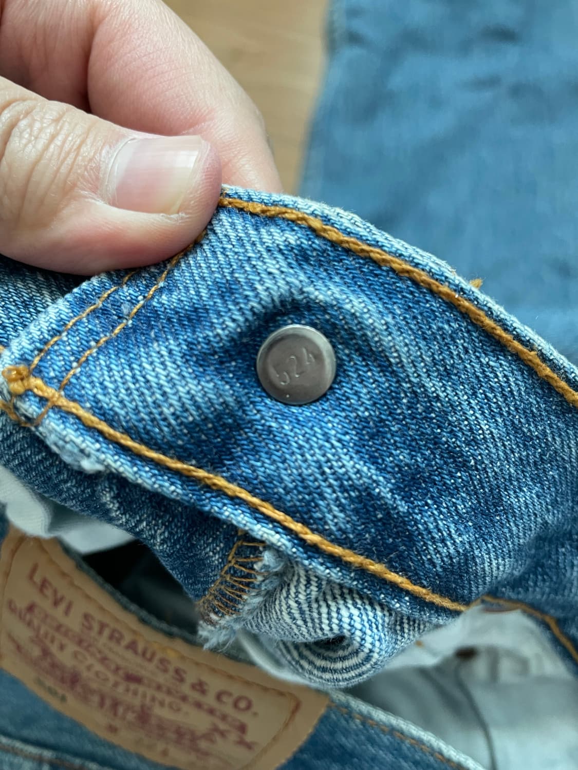 USA 생산 빈티지 리바이스 501 연청 32 실30-31 상품이미지4