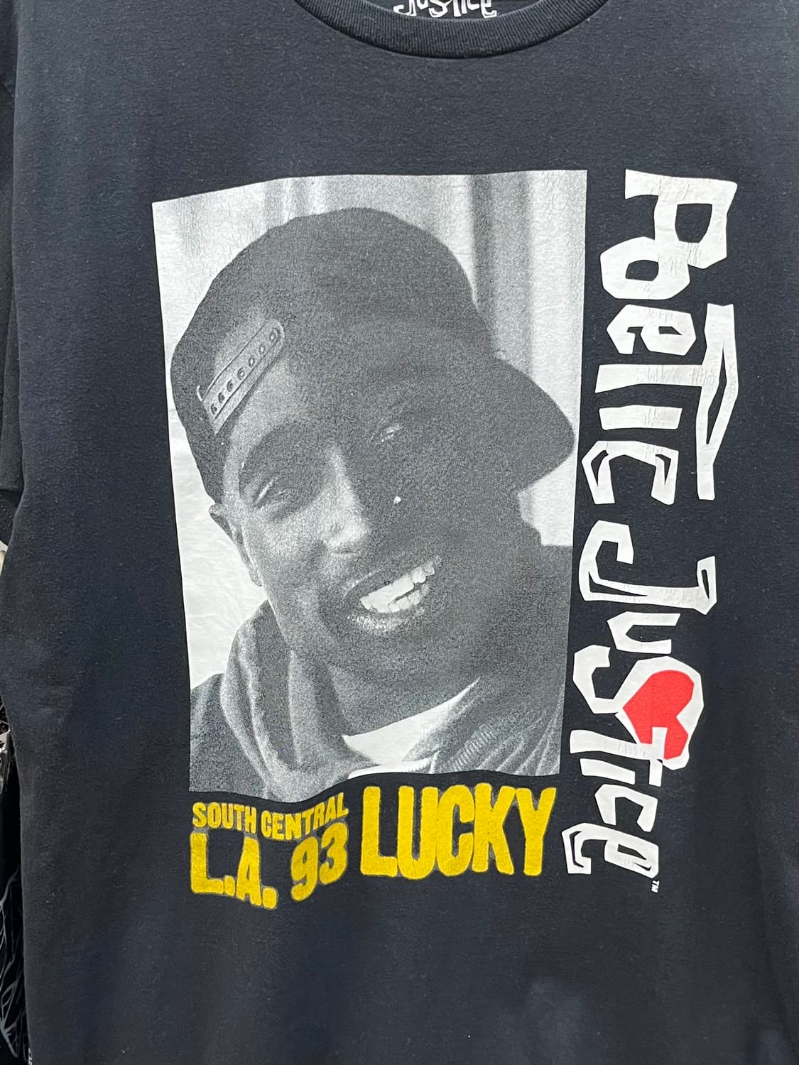 [100] Poetic Justice 투팍 티셔츠 블랙 상품이미지2