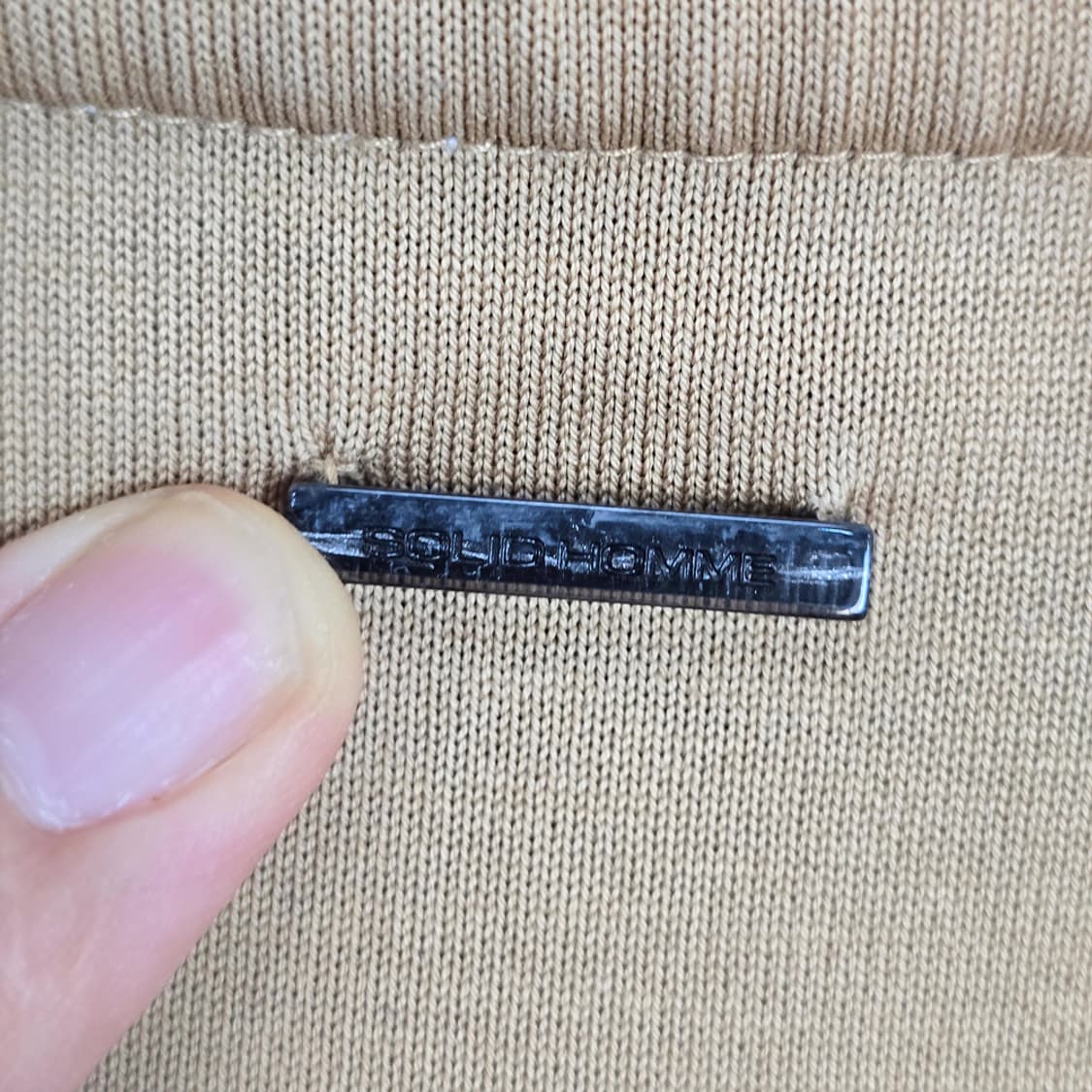 솔리드옴므 SOLID HOMME 베이직 코튼 반팔 티셔츠 베이지 110 상품이미지4