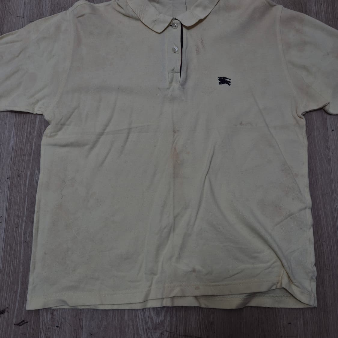 버버리 올드스쿨 피케 반팔 카라티 M(95) 상품이미지3