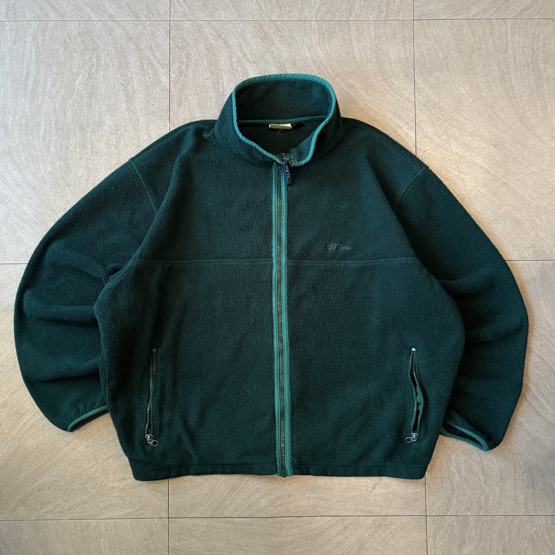 90s L.L.bean 90년대 생산 엘엘빈 그린 신칠라 플리스 자켓 상품이미지1