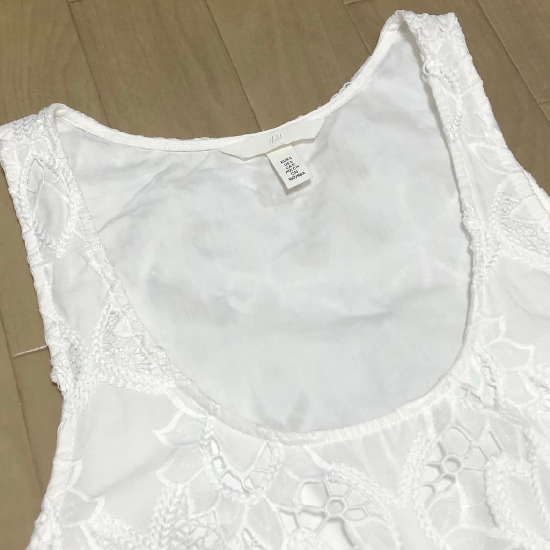 h&m 에이치앤엠 브로드리 앙글레즈 미니 드레스 (새상품) 상품이미지2