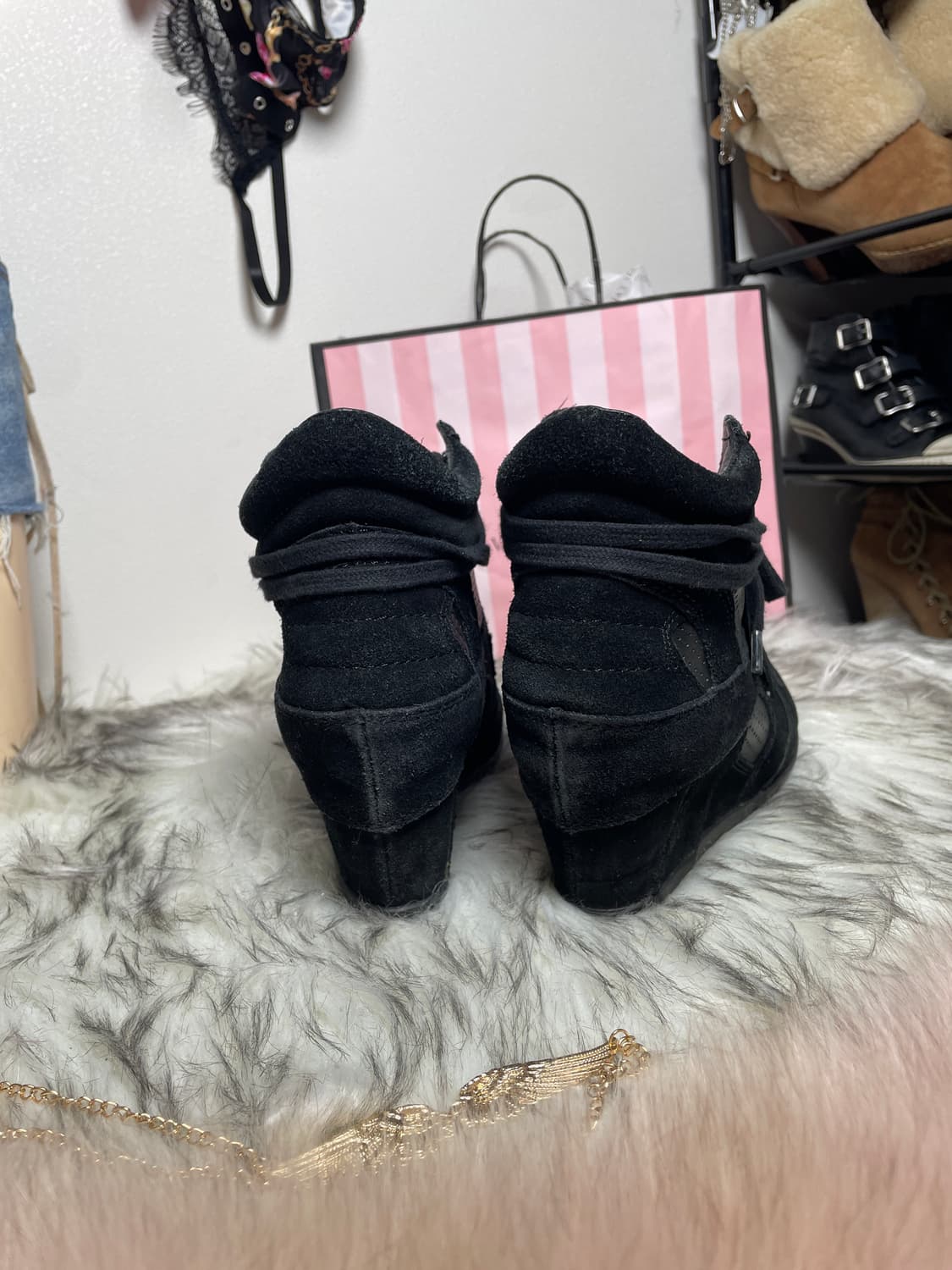 Ash 아쉬 블랙 보위 웨지힐 스니커즈 상품이미지6