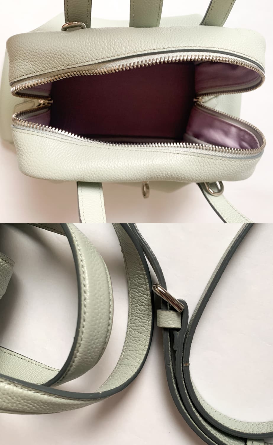 분크 스몰 토크 백 라이트 모스그린 컬러 & 키링 set 상품이미지9