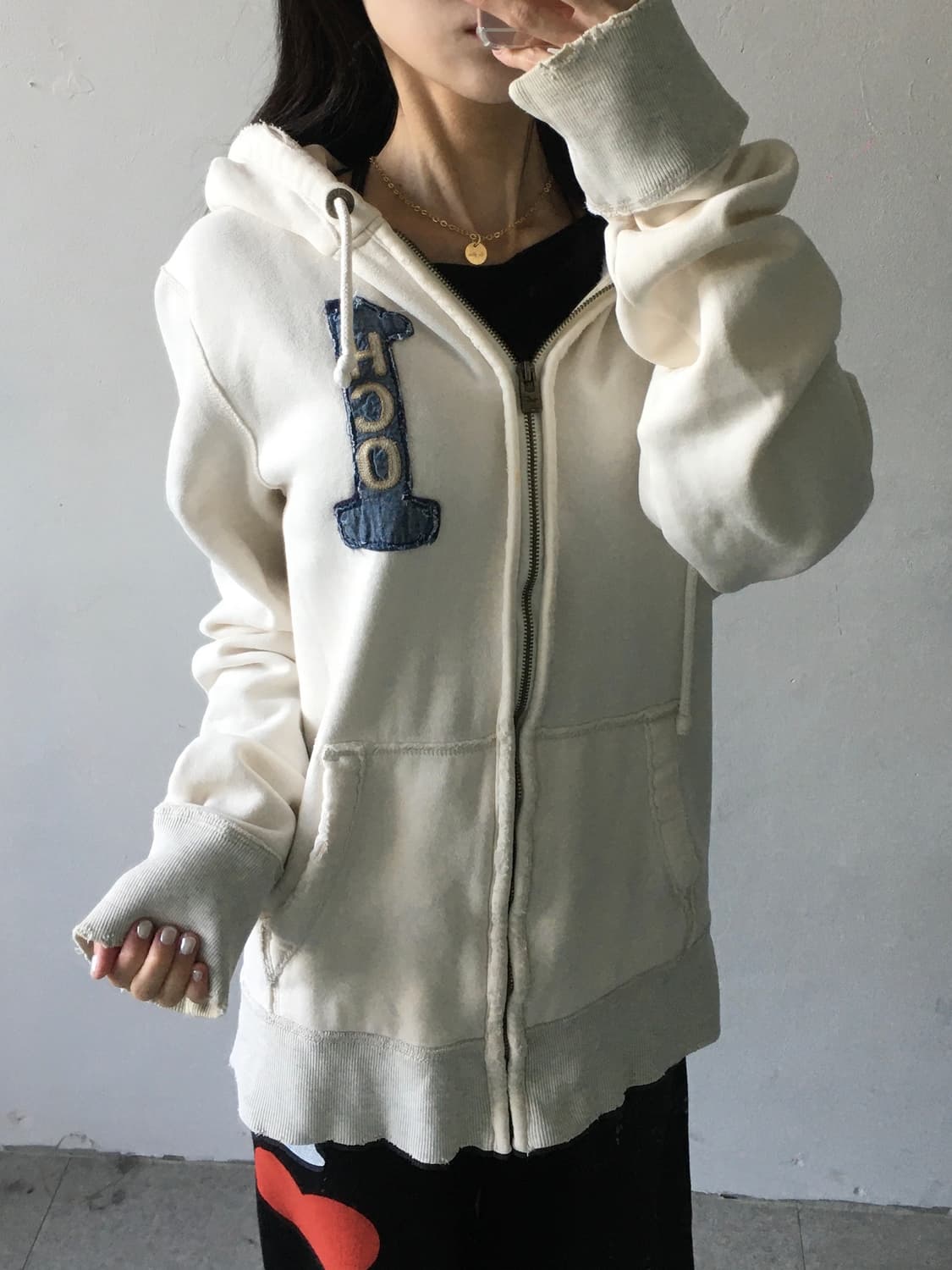 홀리스터 가슴로고 후드집업 상품이미지1