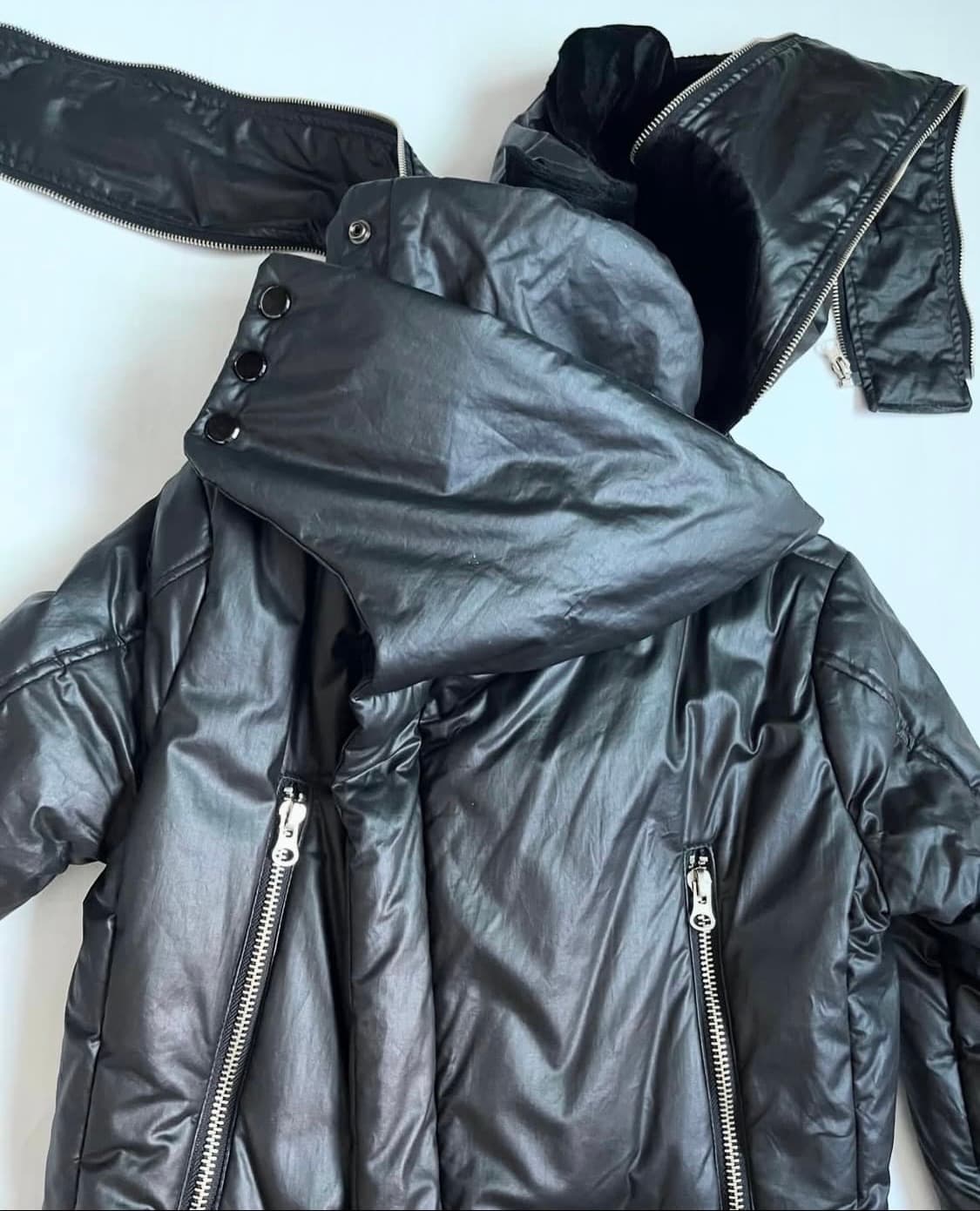 브랜드미상 아카이브 코팅 하이넥 패딩 상품이미지1