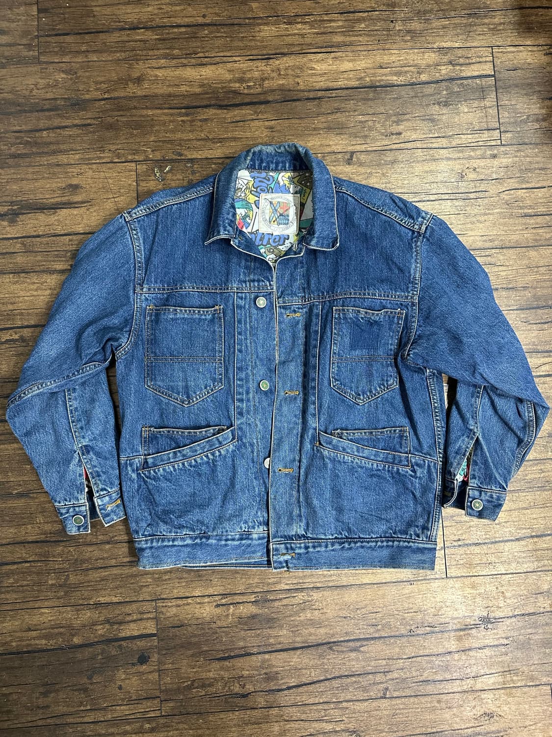 90s Montreal Comic Denim Jacket L사이즈 상품이미지1