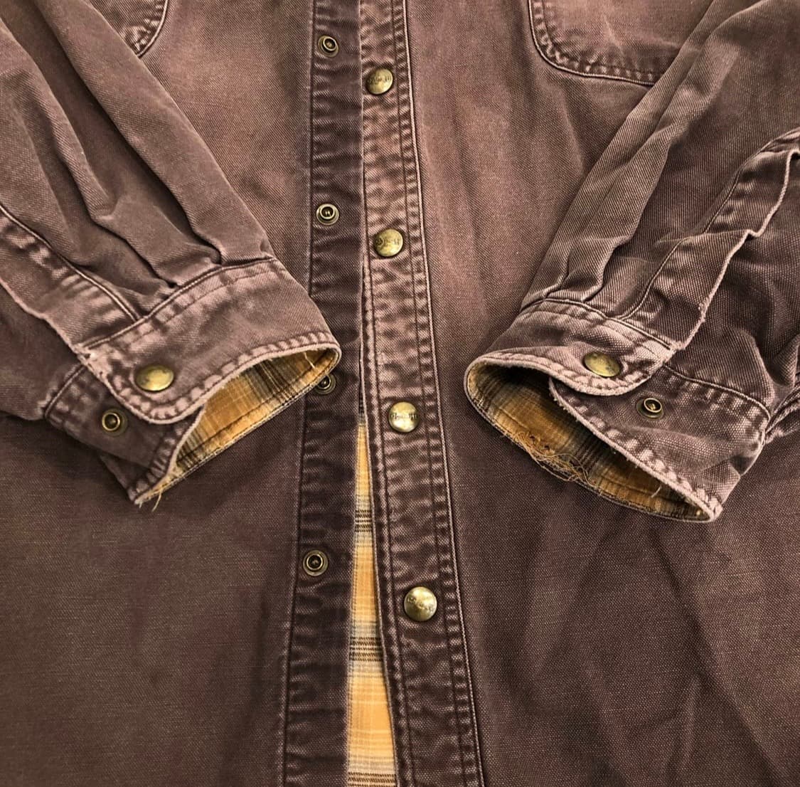 칼하트 캔버스 플란넬 라이너 워크 셔츠 자켓 4xl 상품이미지5