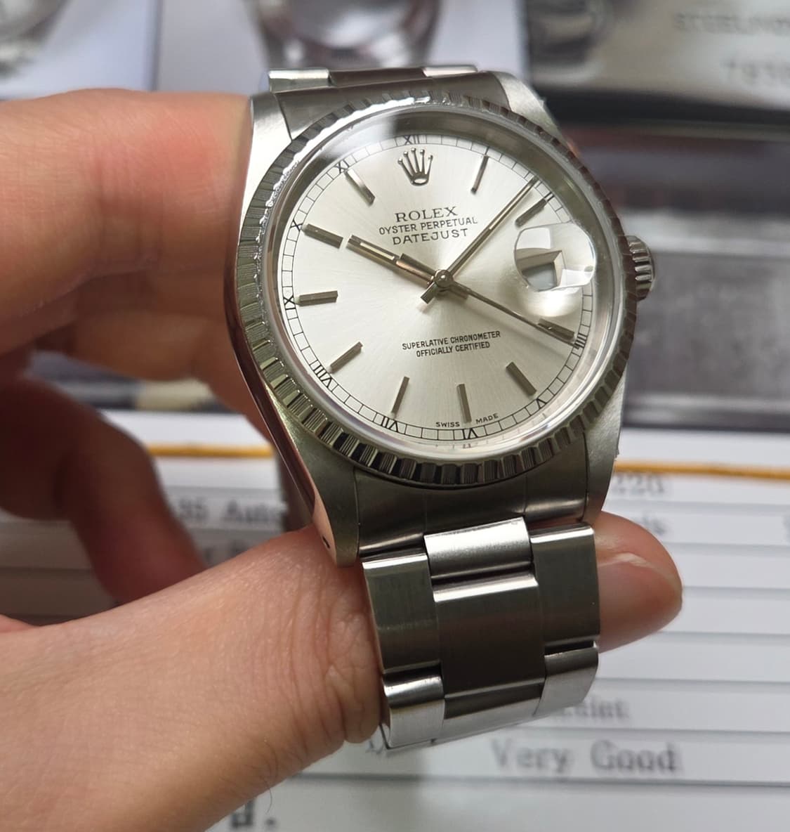 롤렉스 데이저스트 16220 레일로드 실버판 오이스터 브레이슬릿 ver. 상품이미지5