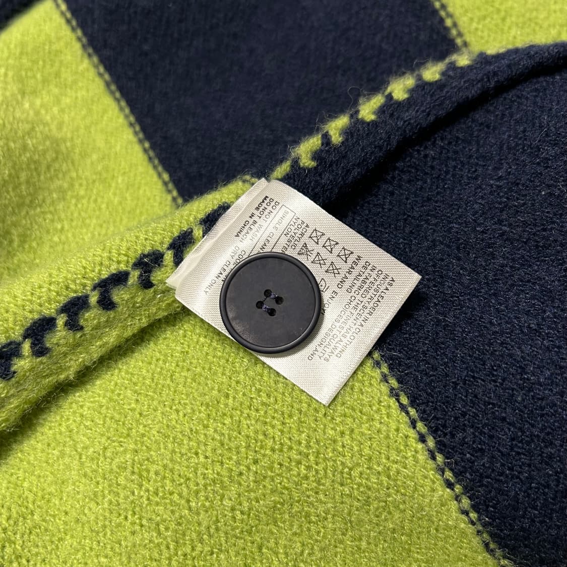 굿라이프웍스 오버핏 럭비 스트라이프 니트 라임 S GLW 상품이미지4