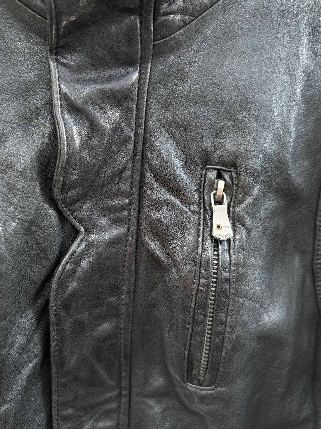 Emporio Armani Leather Jacket 상품이미지4