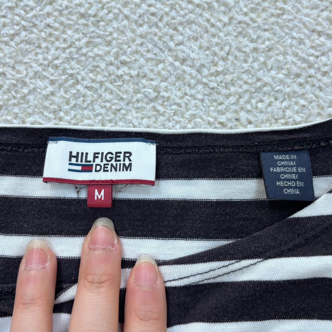 M 타미힐피거 스트라이프 긴팔 티셔츠 0402E 상품이미지3