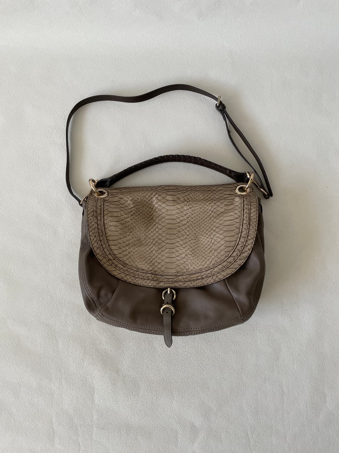 Pre owned 레더 토트 크로스백 상품이미지1