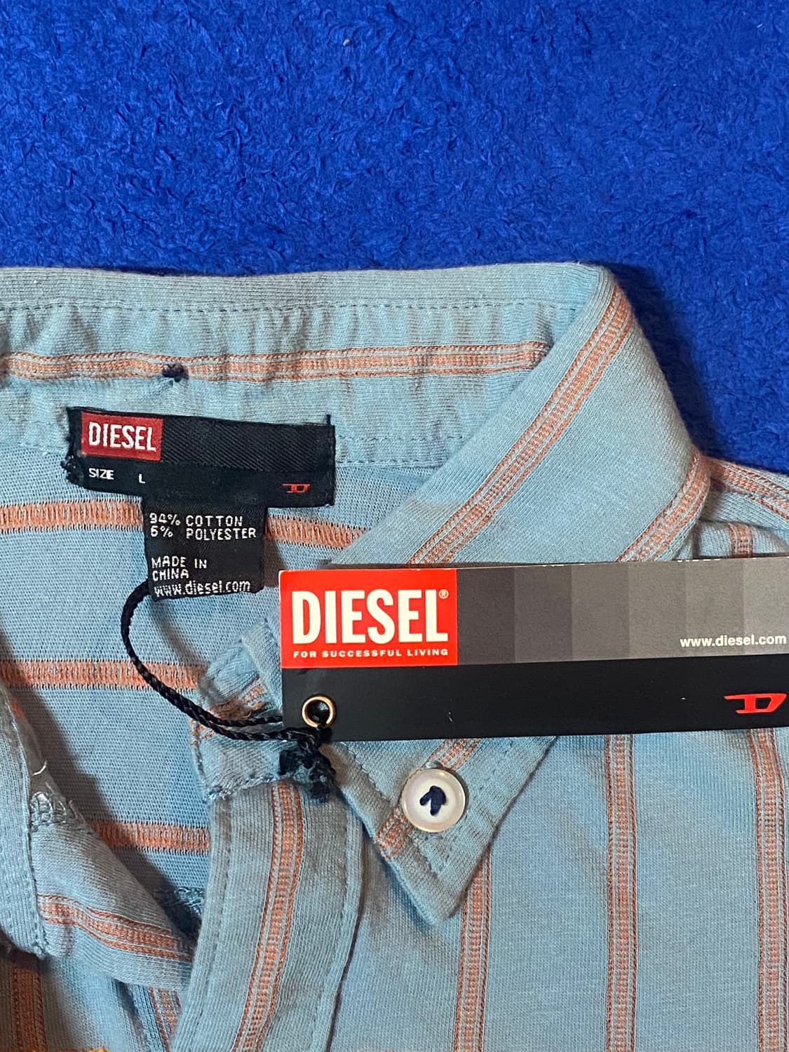 Diesel Gymnastics 디젤 스트라이프 반팔 셔츠 상품이미지3