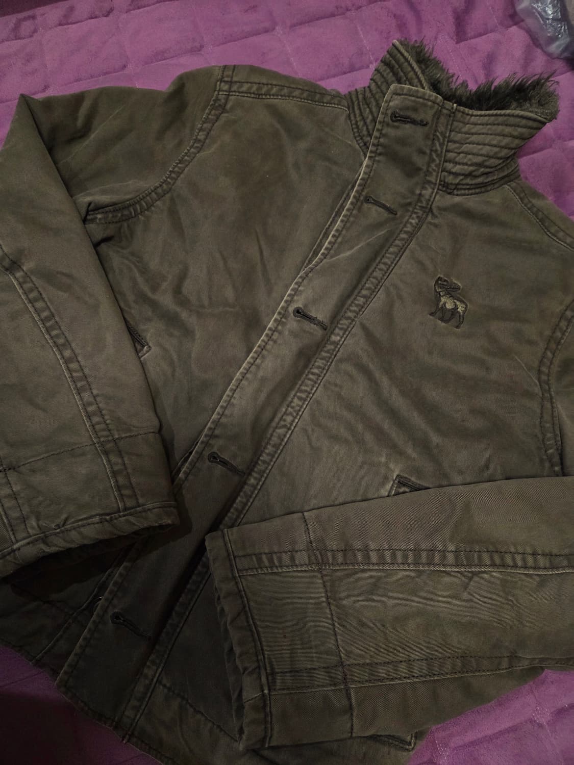 아베크롬비 브라운 순록 쉐르파 자켓 상품이미지2