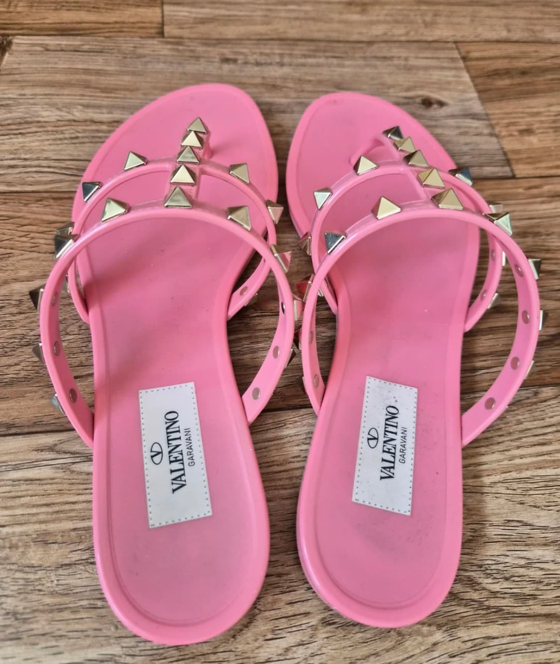 Valentino 발렌티노 락스터드 젤리 슈즈 플랫쪼리핑크 상품이미지3