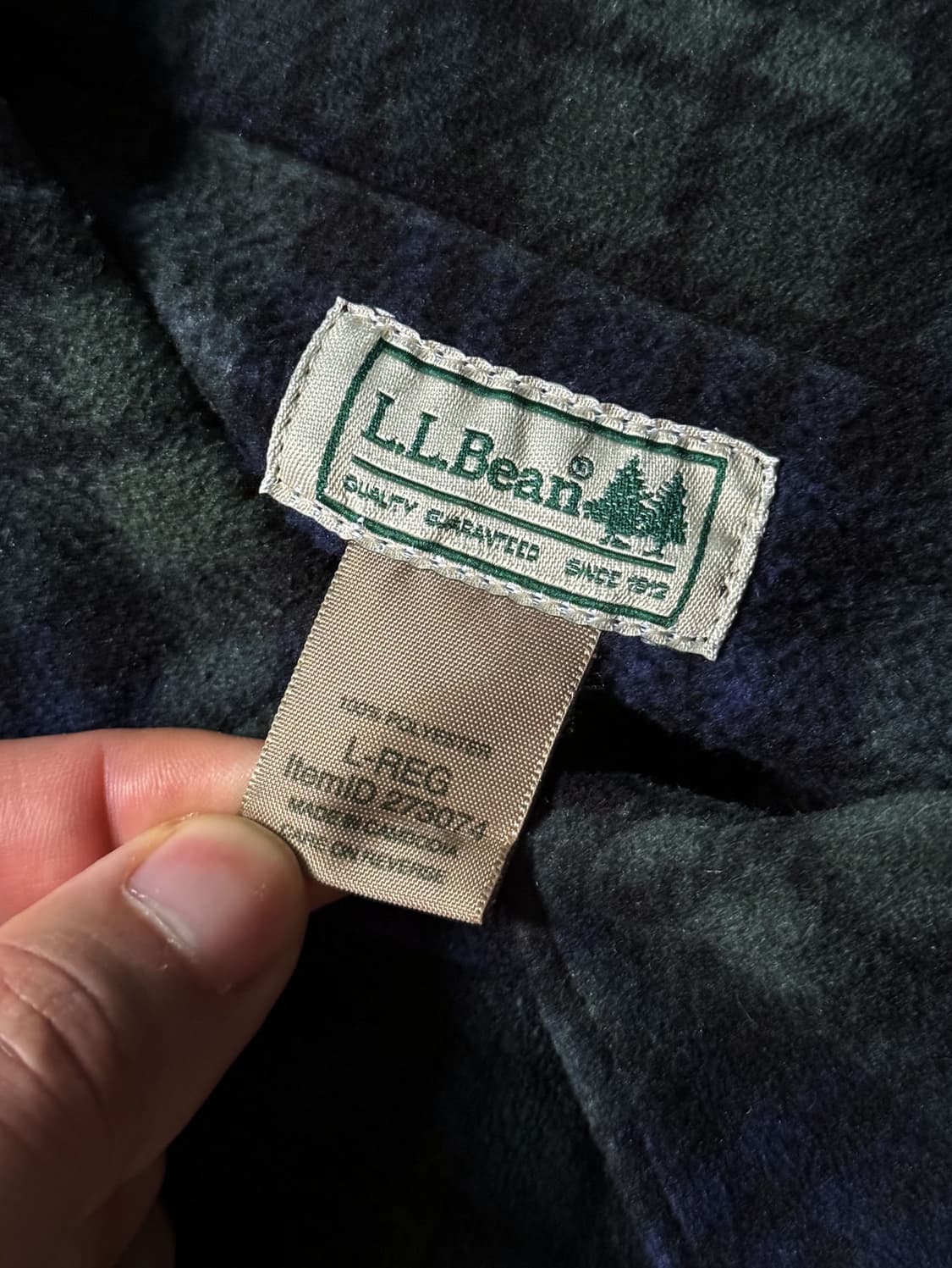 엘엘빈 블랙와치 라이트플리스 셔츠 (105-110) 상품이미지3